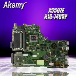 Akemy X550ZE для ASUS VM590Z X550ZE X550ZA материнская плата для ноутбука X550/X750 FX7600P/FX7500/A10-7400P LVDS Тесты работы 100%