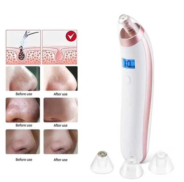 

Electric Blackhead Remover Vacuum Acne Comedone Extractor Facial Pore Cleanser Removal Tool with 4 Replacements for Face Beauty