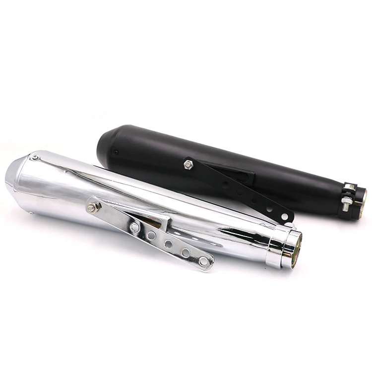 Motorcycle Exhaust Muffler Reverse Cone Megaphone Black Fit Harley Chopper Racer