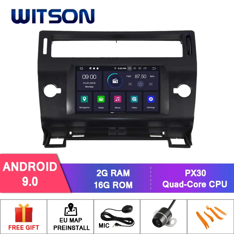 WITSON Android 9,0 ips HD экран для CITROEN C4 2004-2012 автомобильный DVD головное устройство 4 Гб ram+ 64 Гб FLASH 8 Восьмиядерный+ DVR/wifi+ DSP+ DAB+ OBD