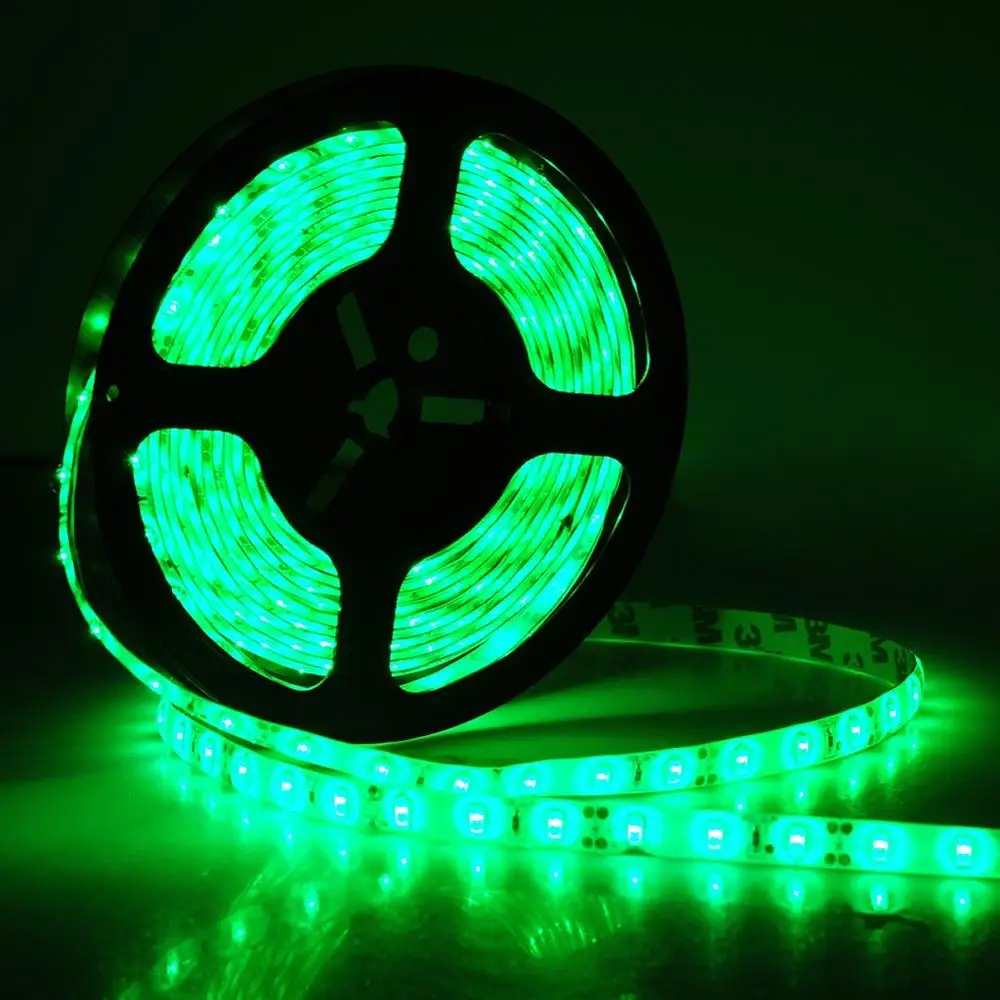 Светодиодный гибкие светодиодные полосы, 5630 SMD 300 светодиодный s 5 м белый/зеленый/синий/Водонепроницаемый декоративные светодиодные лампы полосы+ Мощность адаптер переменного тока 110 В до 12 В 8A - Испускаемый цвет: Green 1 set