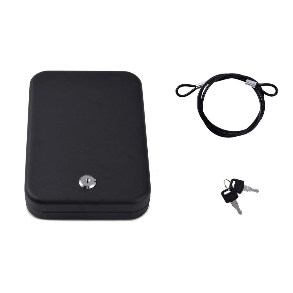

OS300K Portable Safes Snap Pistol Box Safe Keyed Lock Box Burglary Bullet Large Privacy Box Valuables Storage Case