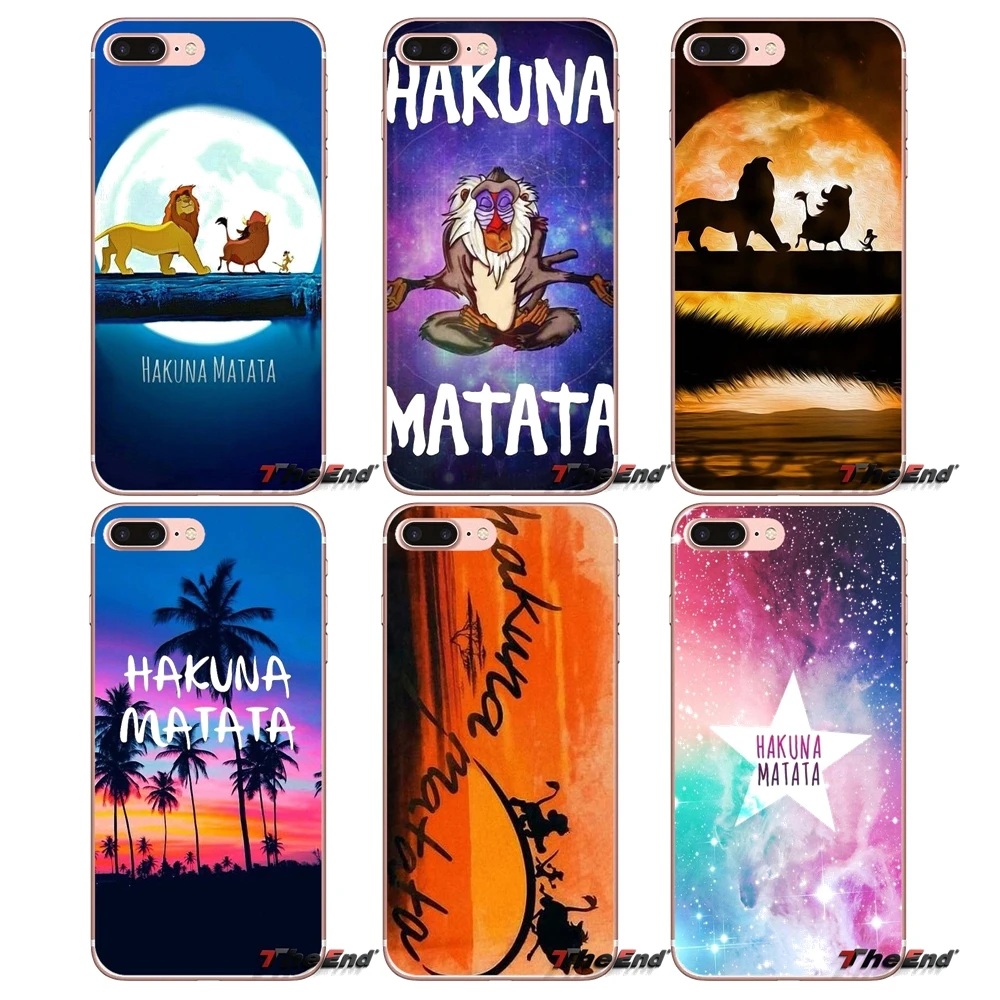 Для Apple iPhone X 4 4S 5 5S SE 5C 6 6S 7 8 Plus 6Plus 7plus 8plus Fundas Coque Tribal Aztec Hakuna Matata Lion King