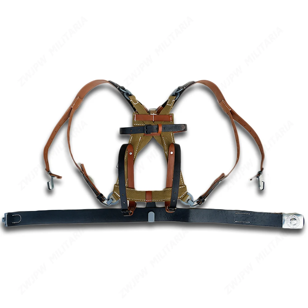 

WWII WW2 GERMAN ARMY ELITE EQUIPMENT COMBINATION SOLIDER BELT AND Y STRAPS- World military Store
