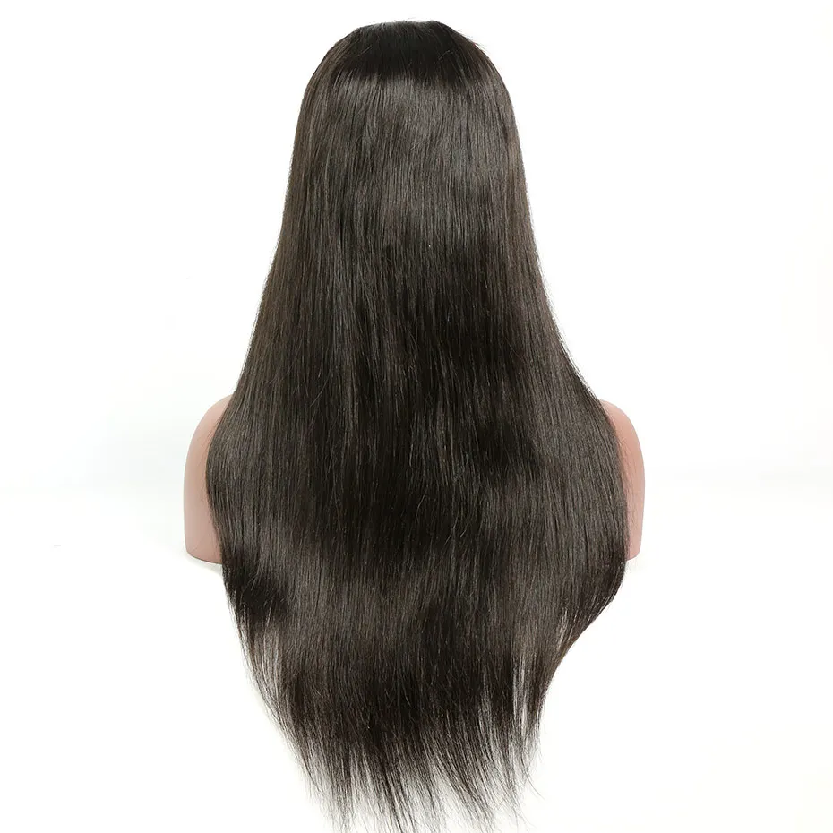 Baratos Pelucas de Liweike U pelucas de pelo Natural sedoso brasileño predesplumado nudos decolorados pelucas de pelo humano virgen de densidad 150%