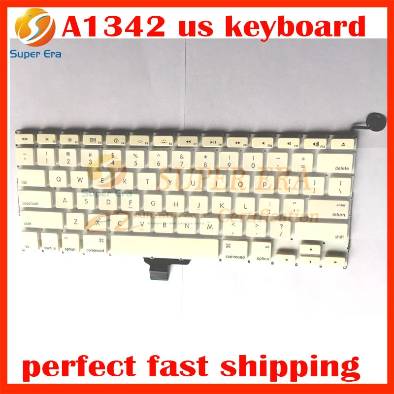 5 шт./лот A1342 Клавиатура США клавир для MacBook 13 дюймов A1342 белая клавиатура без подсветка Белый Идеальный тестирование