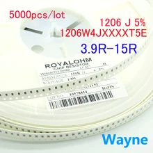 

5000pcs 1206 5% 3.9r/4.3r/4.7r/5.1r/5.6r/6.2r/6.8r/7.5r/8.2r/9.1r/10r/11r/12r/13r/15r/ 3216 J 0.25W-1/4W resistor