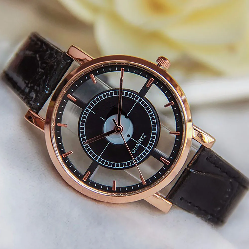 

Fashion 2019 Women Neutral Personality Simple Analog Wrist Delicate Unique Hollow Watch Wristwatch Clock Gift Valentine Gift A4
