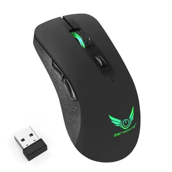

USB 2.4GHz Wireless Mouse Colorful Breathing Backlight 2400DPI Optical Computer Mouse for Gamer Laptop