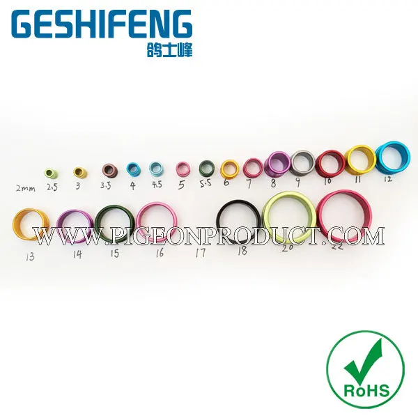 850pc all sizes bird ring pigeon ring bands 2016 aluminum custom rings