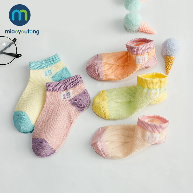 

5Pairs/lot Soft Numeral Mesh Breathable Cotton Boys Newborn Socks Kids Girls Baby Socks Skarpetki Meia Infantil Miaoyoutong