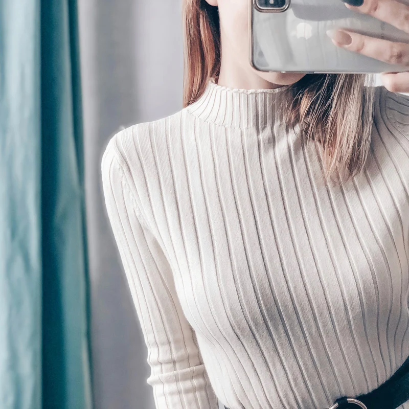 Autumn Winter Women Sweater Dress Stand Collar Split Sleeve Knee-length Knitted Dress Female Elastic Warm Vestidos Elegant
