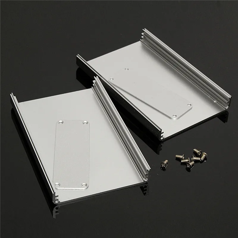 

Silver 26*71*110MM DIY Aluminum instrument Box Enclosure Case Project Electronic Connectors with Screws