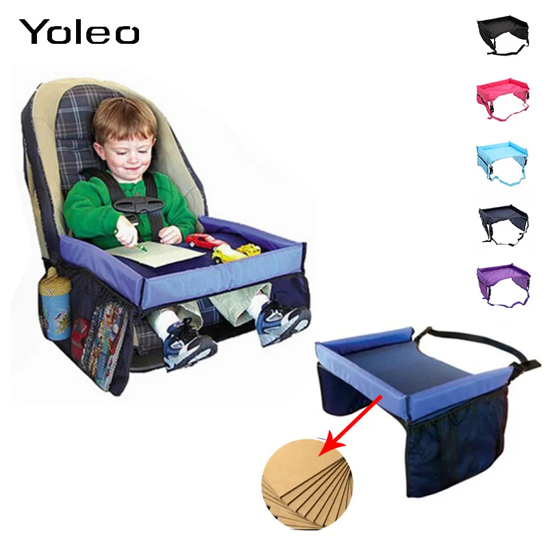 Waterproof Baby Car Seat Tray Stroller Kids Toy Food Holder Desk Children Portable Table For Car New Child Table Storage 40*35cm