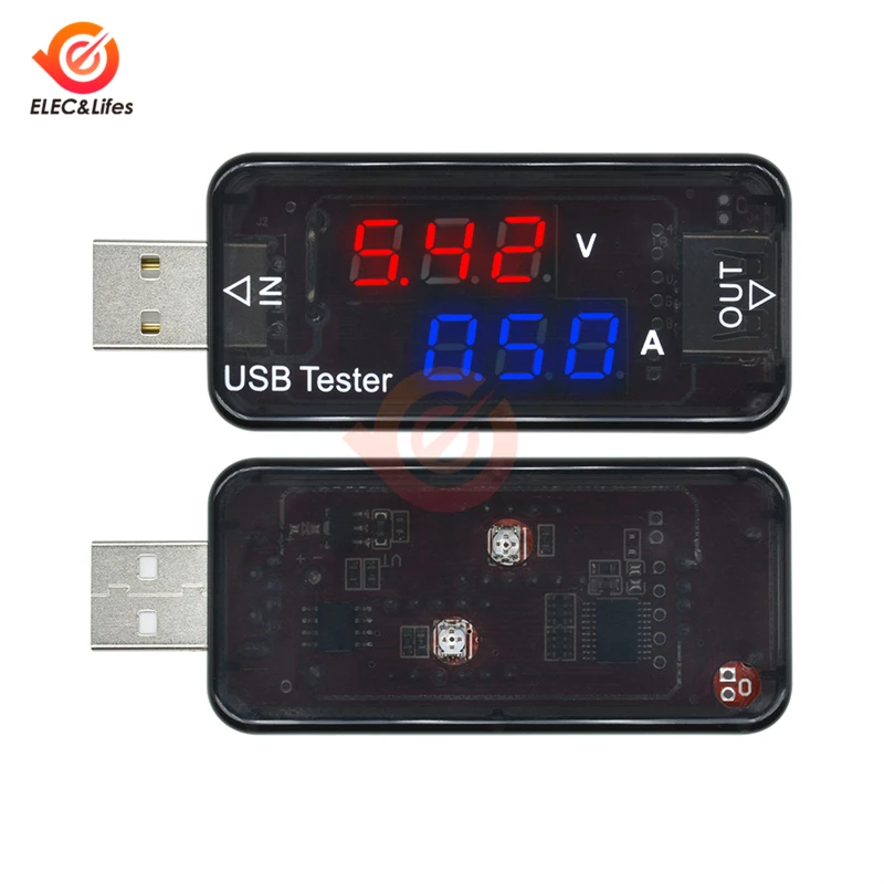 

USB Voltage Tester Electrical power LCD Digital Voltmeter Ammeter Detector Current Voltage Monitor Power Bank Charger 3.3V~30V