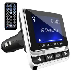 Универсальный MP3 плеер аудио, дистанционное управление автомобиля Беспроводной FM передатчик интеллигентая (ый) USB зарядное устройство для