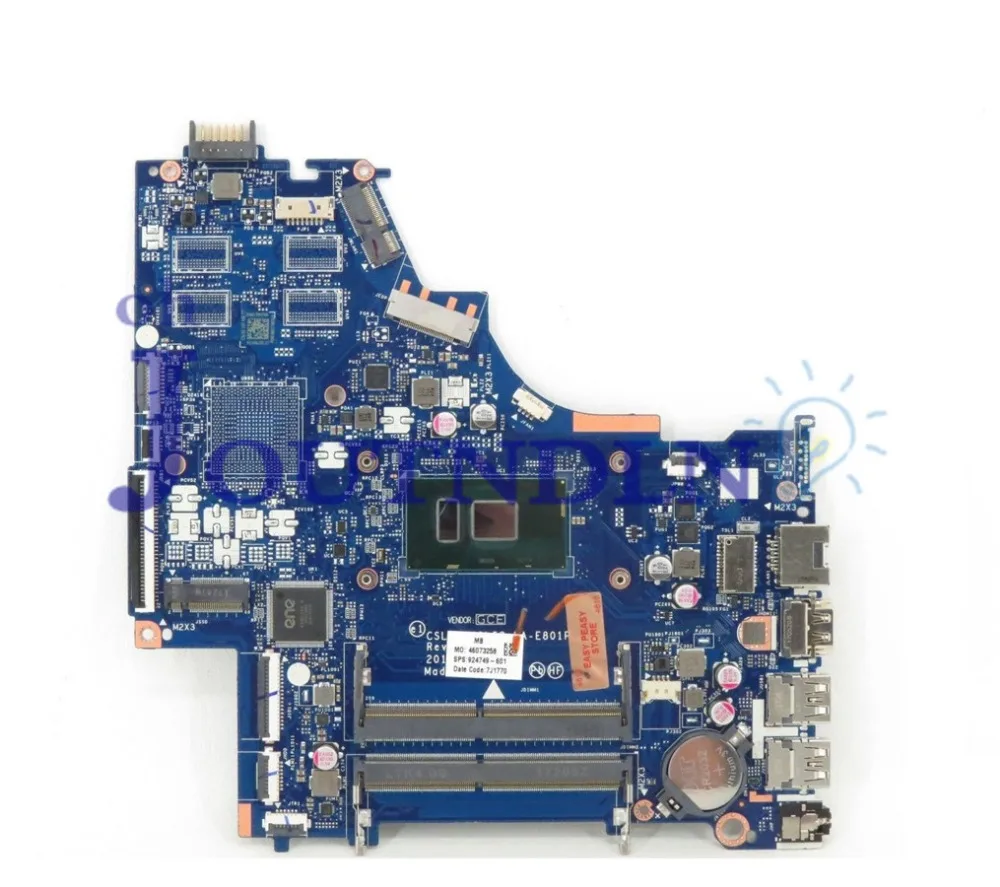 JOUTNDLN для ноутбука HP 15 BS001CY latop материнская плата 924749 601 001 CSL50/CSL52 LA E801P с i3 7100U