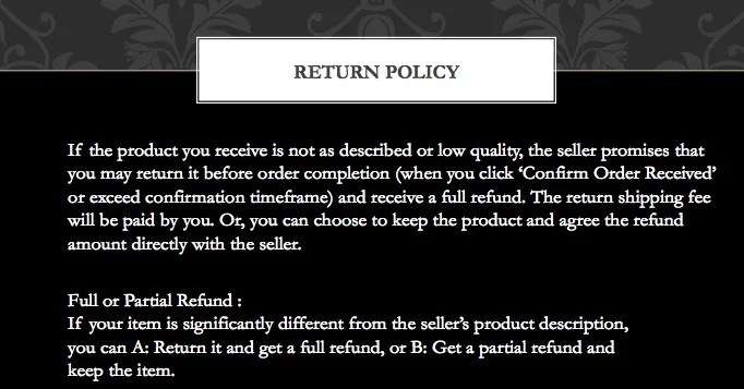 return policy