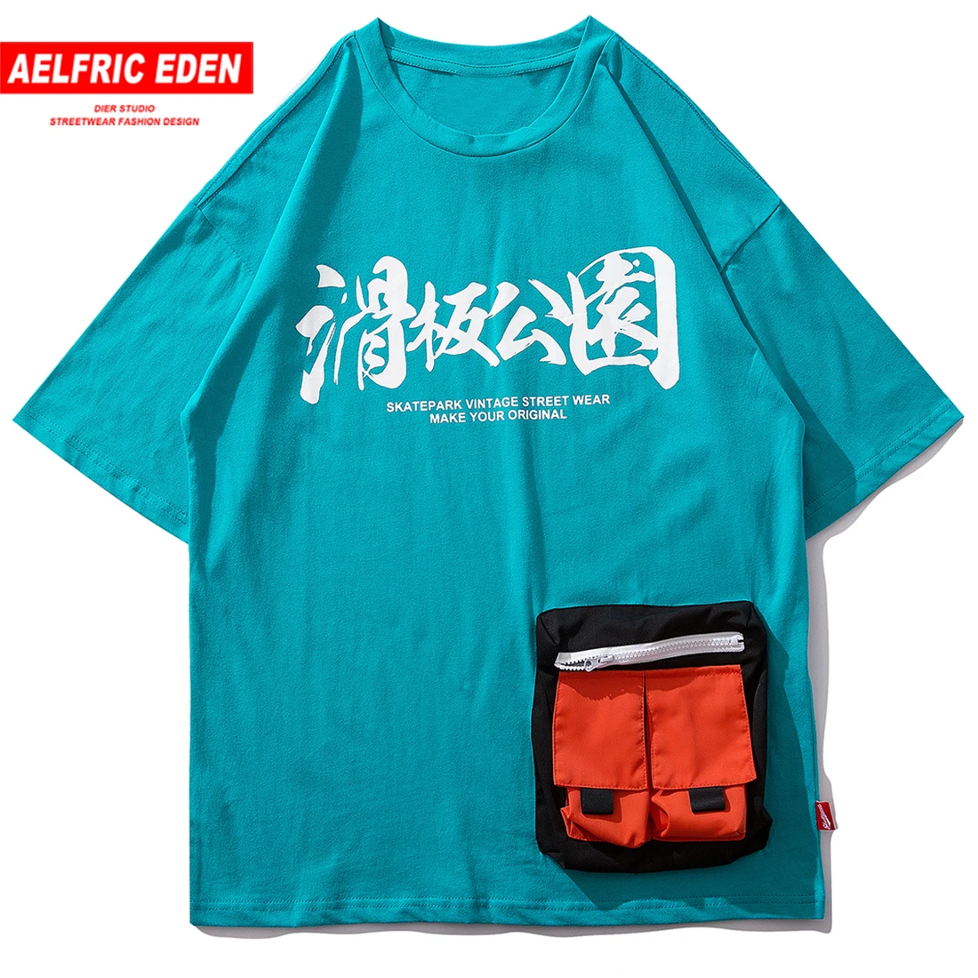 Aelfric Eden, цветные, повседневные, короткий рукав,, летние хлопковые футболки, хип-хоп топы, тройники, пара карманов, скейтборд, уличная одежда