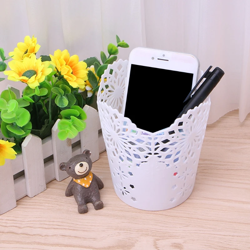 

Hollow Flower Brush Storage Pen Pencil Pot Holder Container Desk Organizer Gift