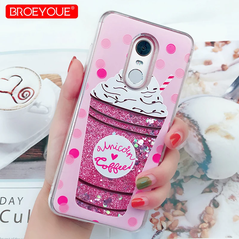 

Luxury Case For Xiaomi Redmi 5 Plus Transparent Glitter Liquid Phone Cover For Xiaomi Redmi 5 Plus Soft TPU Silicone Back Shell