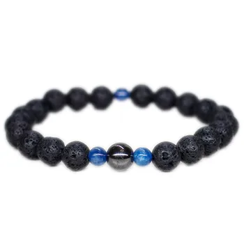 

12pcs/lot Lava stone bracelet Diffuser Balance bracelet Stress relief gift for men birthday husband dad boss gift