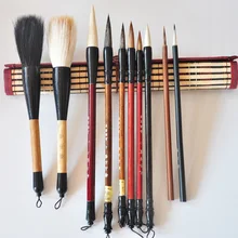 11 шт./упак. кисть для китайской живописи смесь ласка из шерсти бахрома каллиграфии кисти набор ручка занавес стационарный подарок для художника