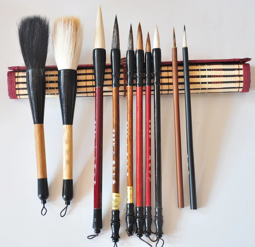 красивый маникюр кисточкой. кисть для моделирования ногтей. кисть фудэ. широкая кисть для рисования. набор кистей, 7 шт.