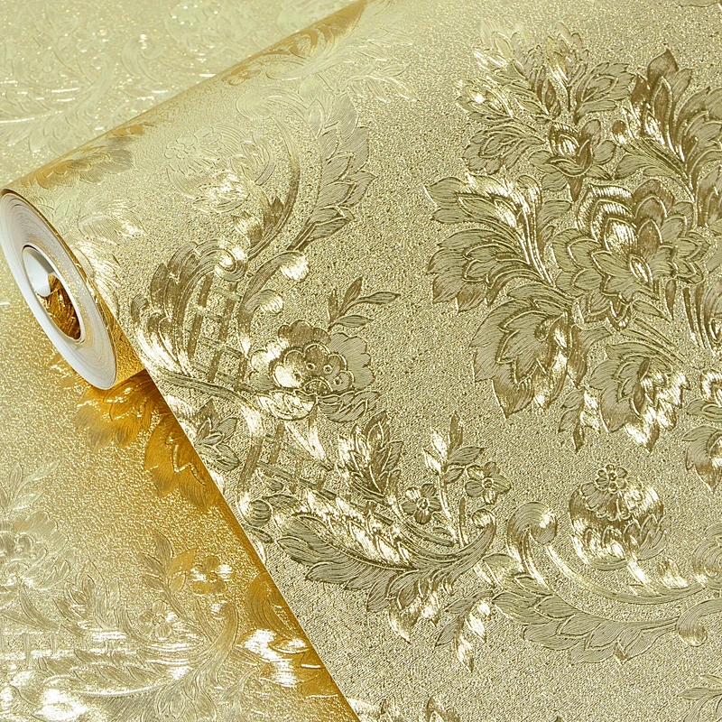Buy beibehang Gold reflective golden Damascus KTV wall