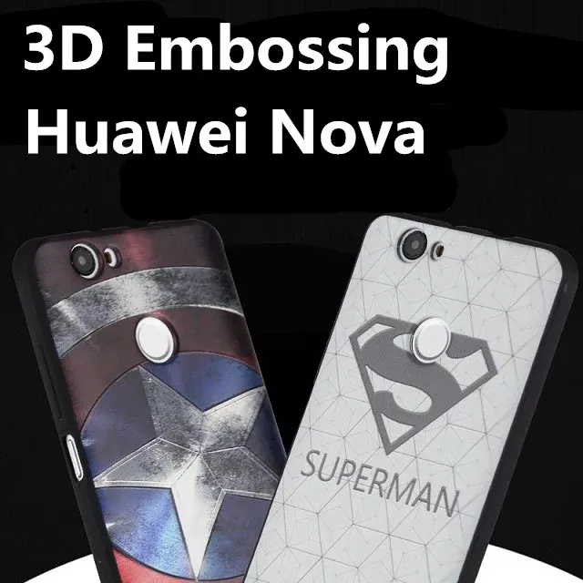 Для Huawei Nova силиконовый чехол 3D Крышка рельеф Чехол тонкий мультфильм милый кот