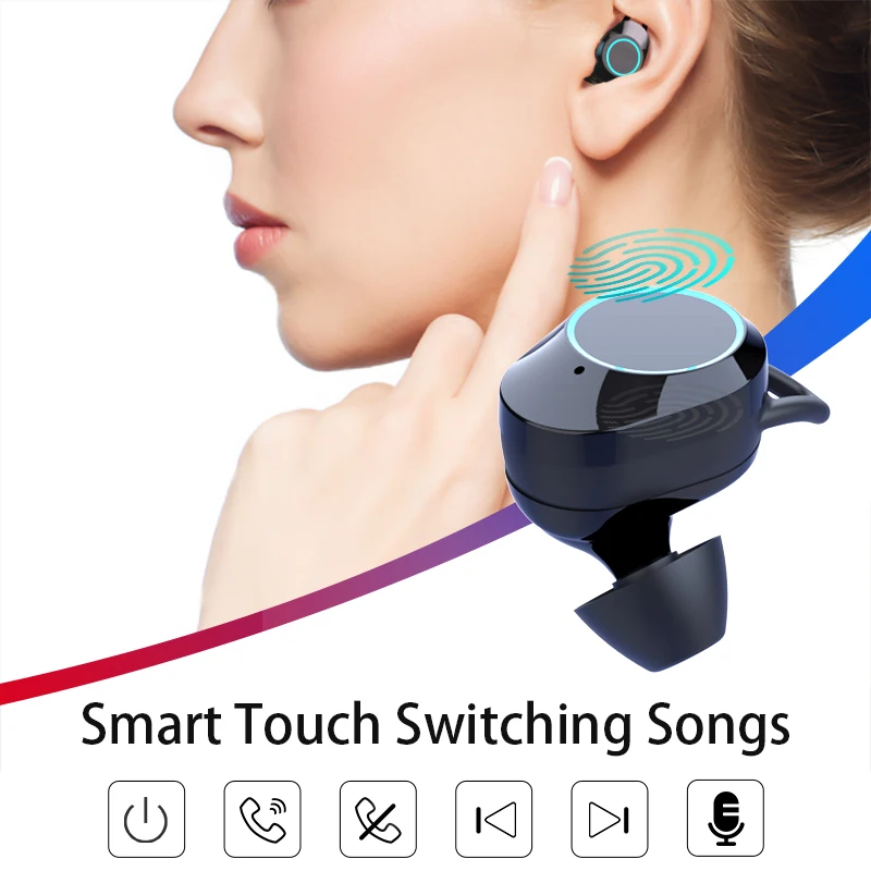 TWS 5,0 Bluetooth 9D стерео наушники 3300 мАч светодиодный внешний Смарт-аккумулятор держатель телефона беспроводные наушники IPX6 водонепроницаемые наушники