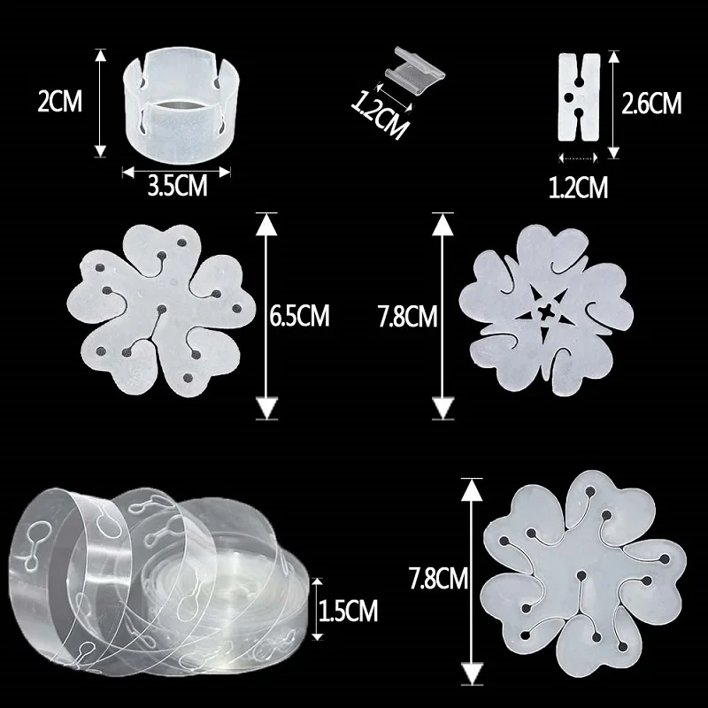9 Styles Balloons Accessories Balloon Chain Seal Clips Balloon Glue Stick for Wedding Event Party Decor DIY Arch Building Crafts