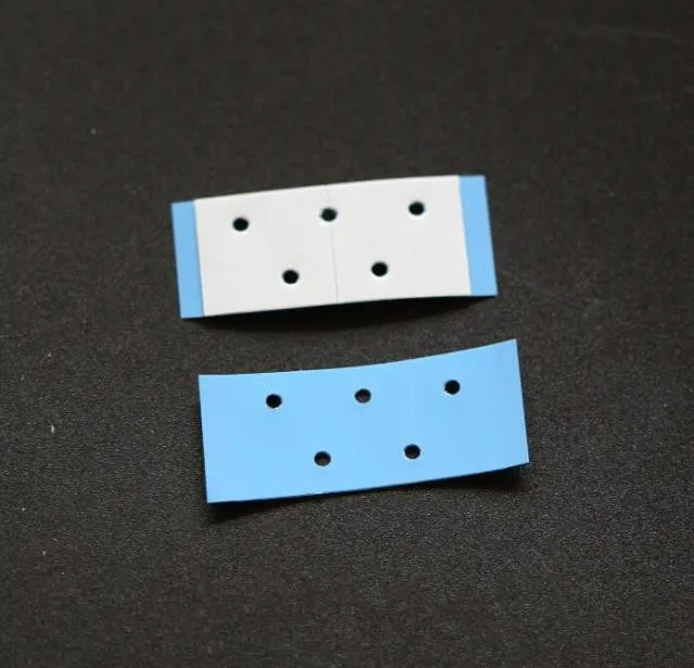 40pcs Blue Shape Hair Tape Double Side Adhesive Tape With Hole Breathable Waterproof For Seamless Wig