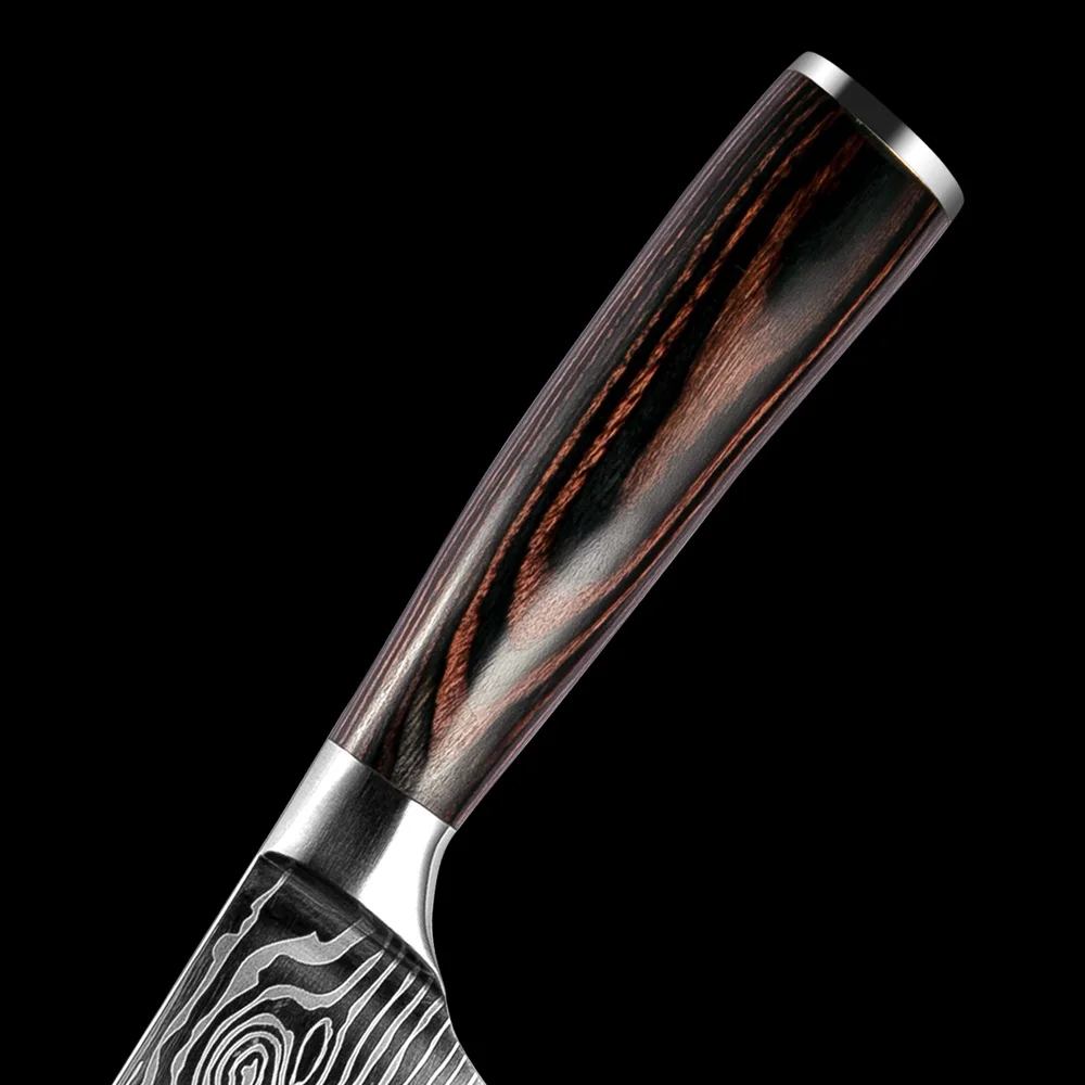  XITUO 5 PCS Kitchen Knives Sets Japanese Damascus Steel Pattern Chef Knife Santoku Cleaver Paring S - 32861524015