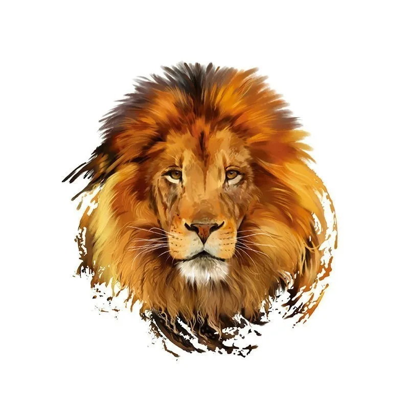 

1pcs Tiger Lion Patches T-shirt Press Heat Transfer Sticker A-level Washable Iron On Appliques For T-shirt Dresses Decoration