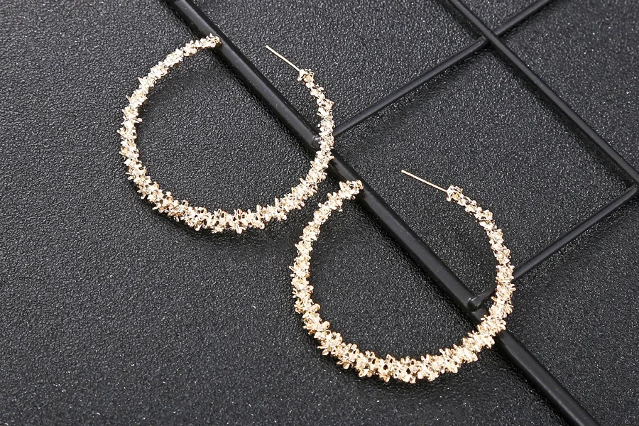 Новые корейские серьги-кольца из металла для женщин золотые круглые C геометрические массивные серьги Элегантные висячие серьги модные ювелирные аксессуары