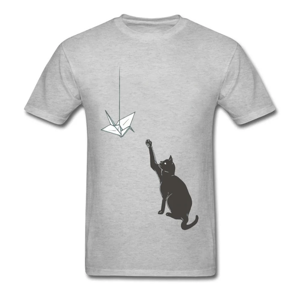 Мужские футболки с рисунком оригами Crane & Cat белые хлопковые милыми рисунками на