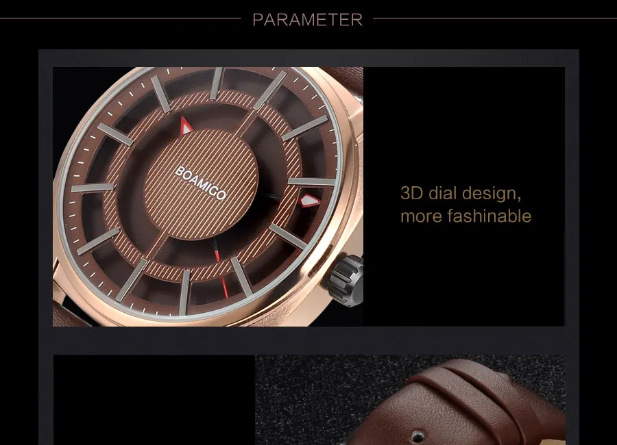 BOAMIGO 2018 New Mens Watches Fashion Casual Business Watch Quartz Waterproof Man's Wristwatch Durable Leather Relogio Masculino (14)