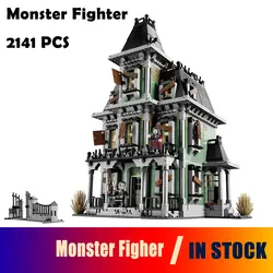 Модель здания игрушечные лошадки Monster Fighters дом с привидениями 16007 Совместимость Конструкторы фильмы 10228 Конструкторы DIY образовательные