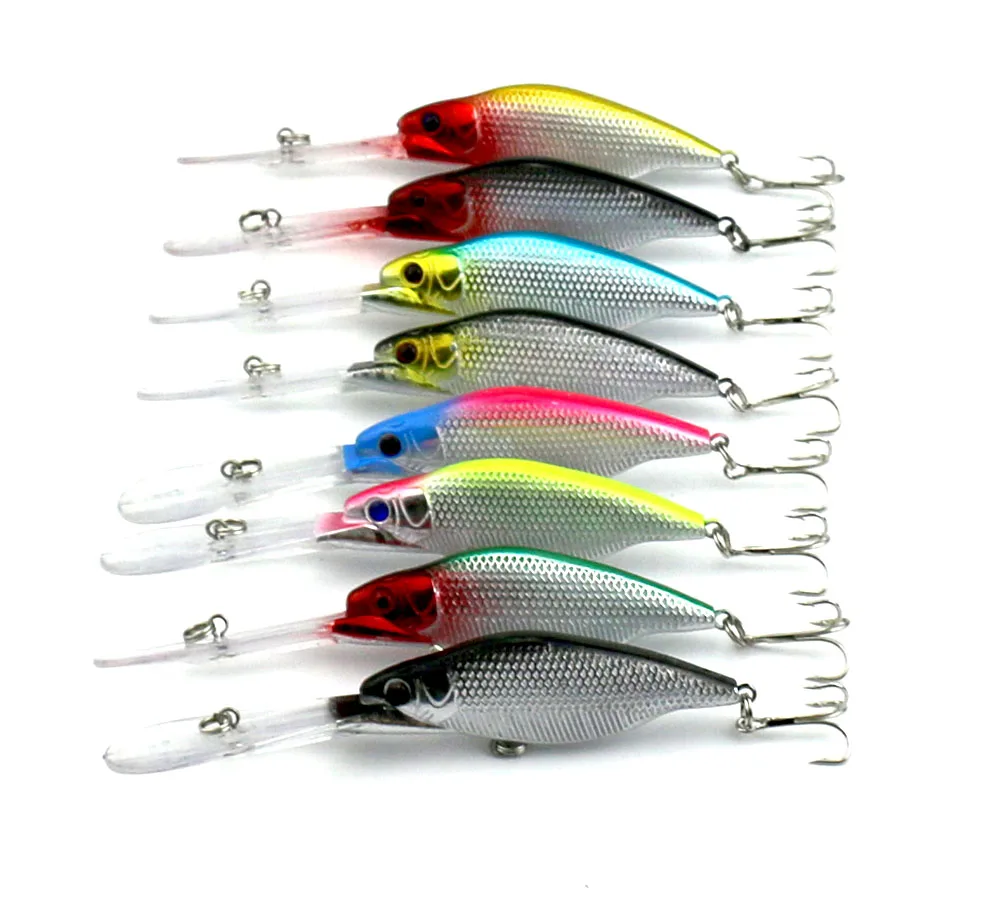 1pc cheap random colour1PC 9.8G 11CM 4hooks fishing tackle peche