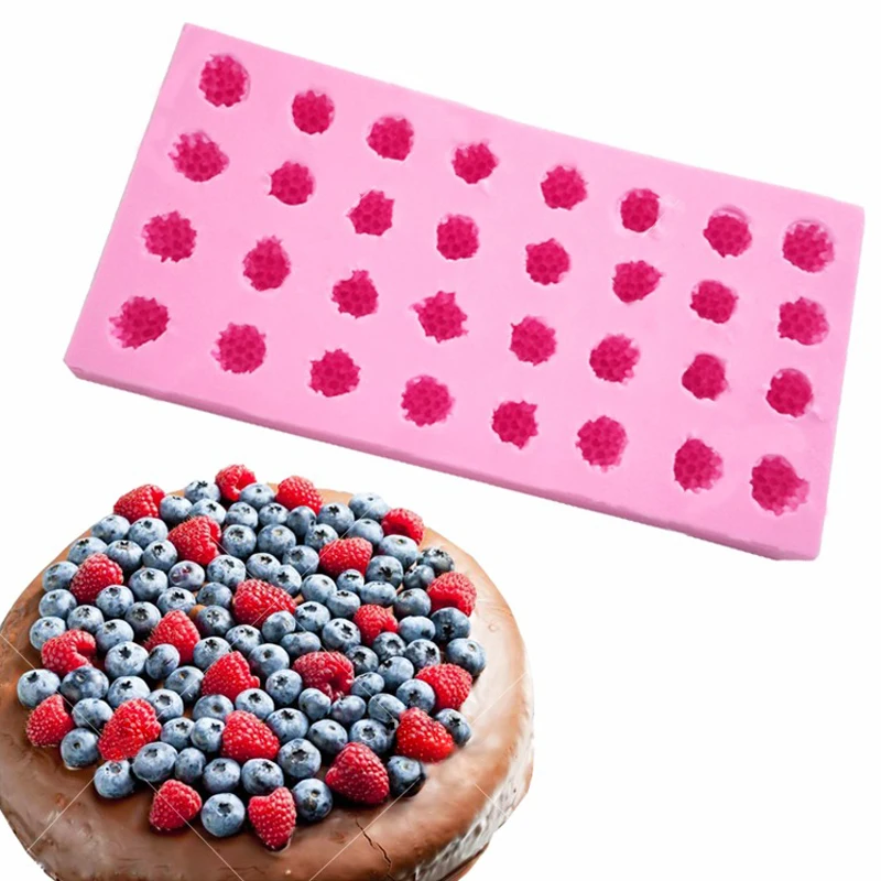 

Raspberry Mulberry Molds DIY Silicone Soap Mold DIY Fondant Cake Decor For Chocolate Cookie Sugar Ice Cube Mould Baking Tool