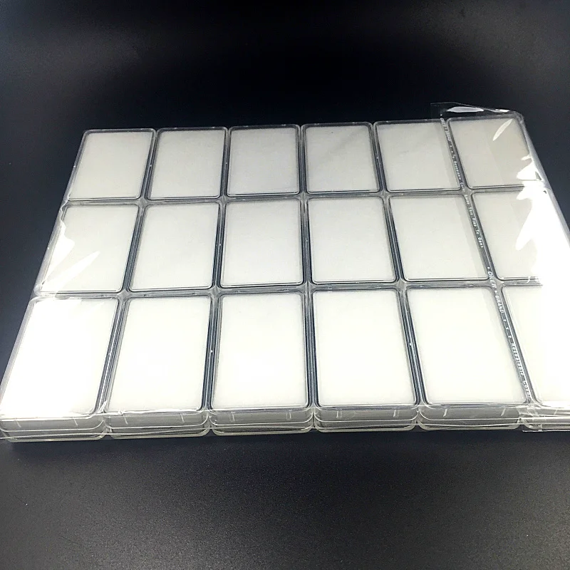 Clear Acrylic Gem Display Box Rectangle loose stone trnasparent