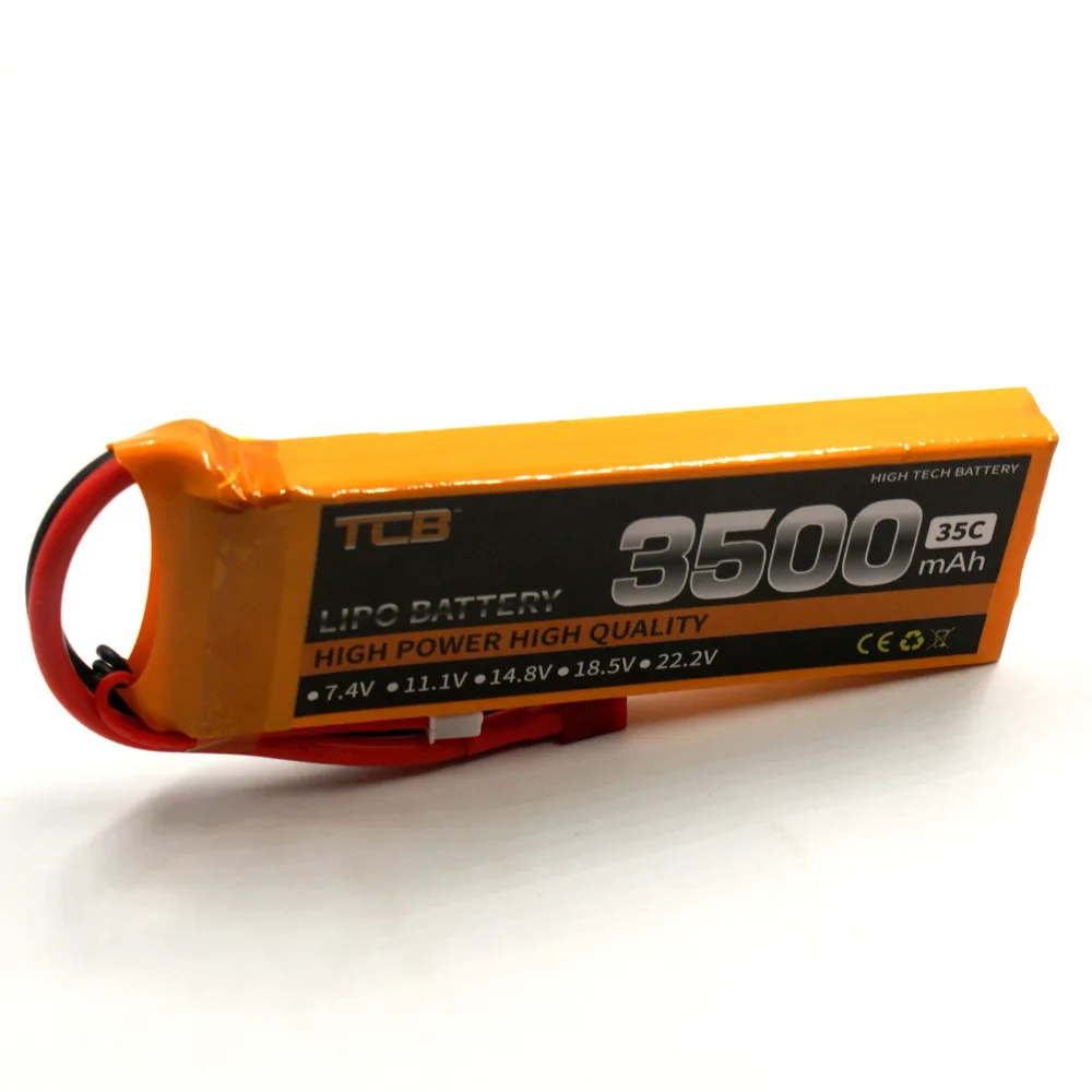 TCB RC Drone lipo battery 7.4v 3500mAh 35C 2s for RC airplane