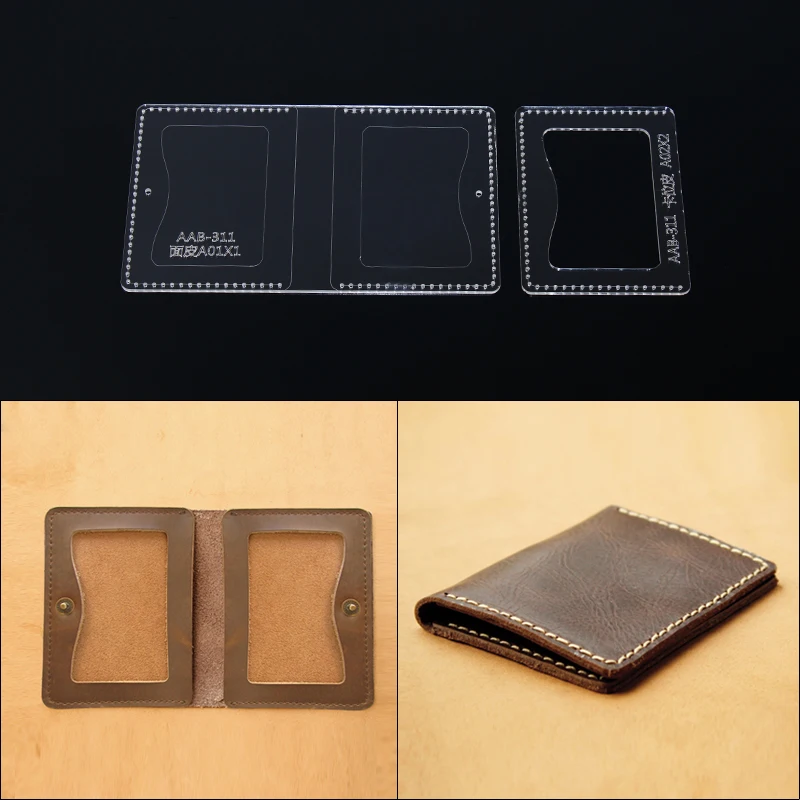 

1Set Driving license card set DIY manual leather edition design acrylic design sewing template 8*10.5*1cm