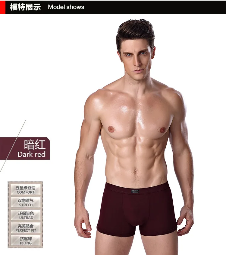 Men's Bamboo Boxer Shorts 4pcs/lot