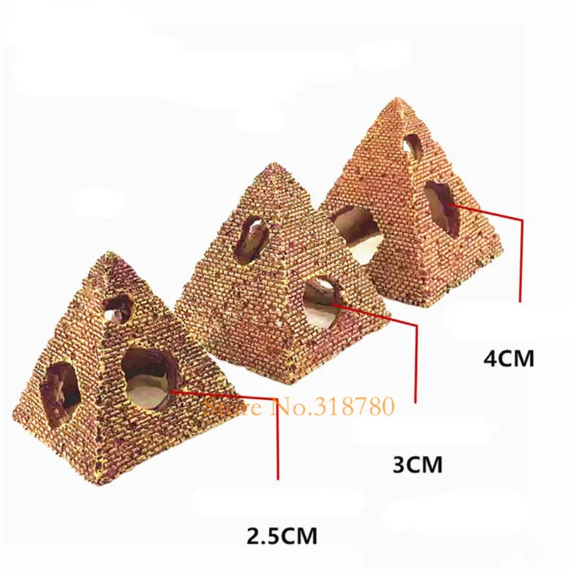 Украшение для аквариума статуя головы пасхального острова египетская Пирамида Фараона пустыня тема орнамент - Цвет: 3Pc (S M L)