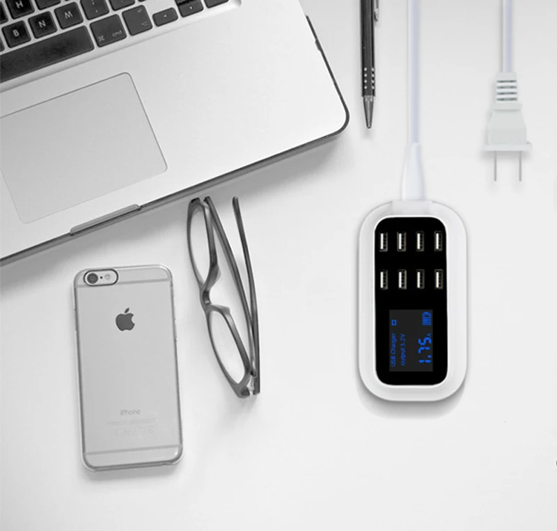 USB متعددة منفذ شاحن 8-ميناء usb شاحن سريع للهاتف المحمول شاحن الجهاز اللوحي 5V3. 5A 8 الثقيلة حماية فاحش حماية
