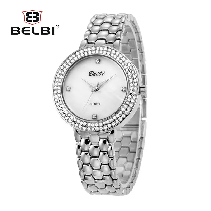 

BELBI Brand Fashion Simple Dial Women Quartz Watches High Quality Stainless Steel Strap Watches Watch Casual Ladies Watch