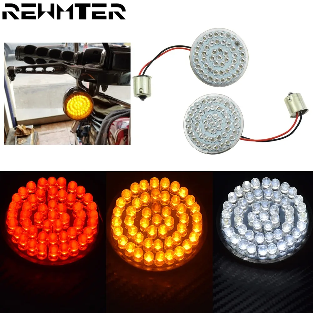 

2Pcs Motorcycle 1156 LED Turn Signal Rear Lights Lamp/Lens Cover For Harley Sportster XL 1200 883 Dyna FXDF Fat Bob Softail