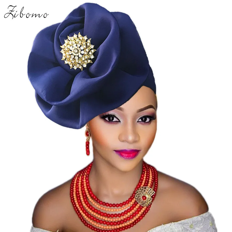Нигерийский головной убор aso ebi gele готовый к использованию тюрбан в африканском